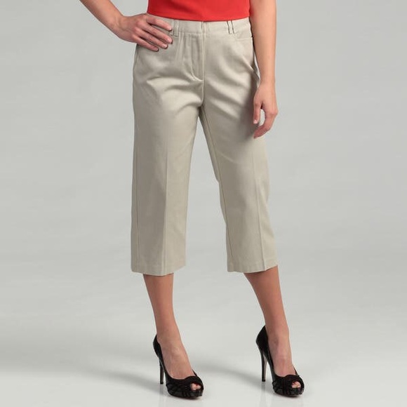 plus size khaki capris